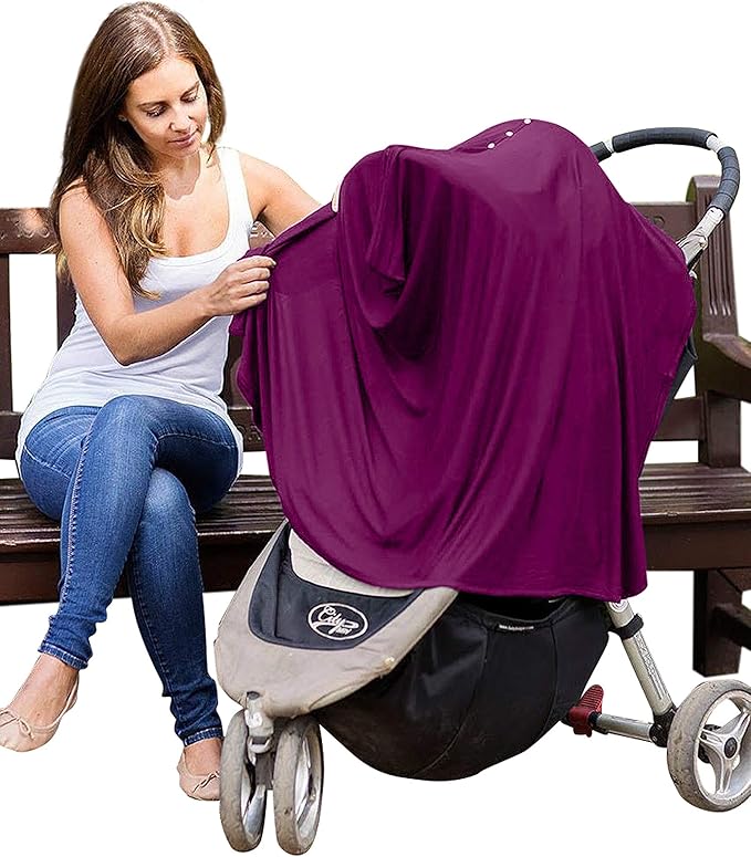 Byrd & Blume Maternity Nursing Cover Breathable Lightweight Breastfeeding Cover Wrap Shawl Scarf Poncho Full 360