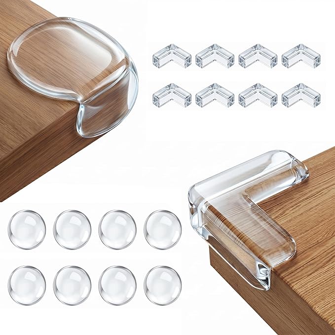 Extra Large & Ultra-Safe Baby Corner Protector Guards - 16-Piece Transparent Table Corner Protectors for Furniture, Super Strong Adhesive, Easy to Install Child Safety Set