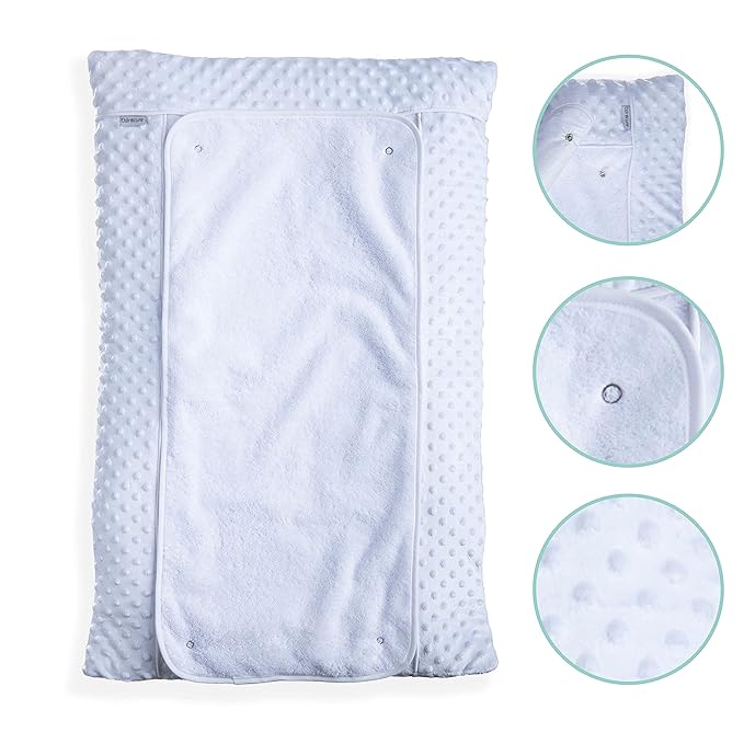 Clair de Lune Dimple Luxury Changing Mat (White)