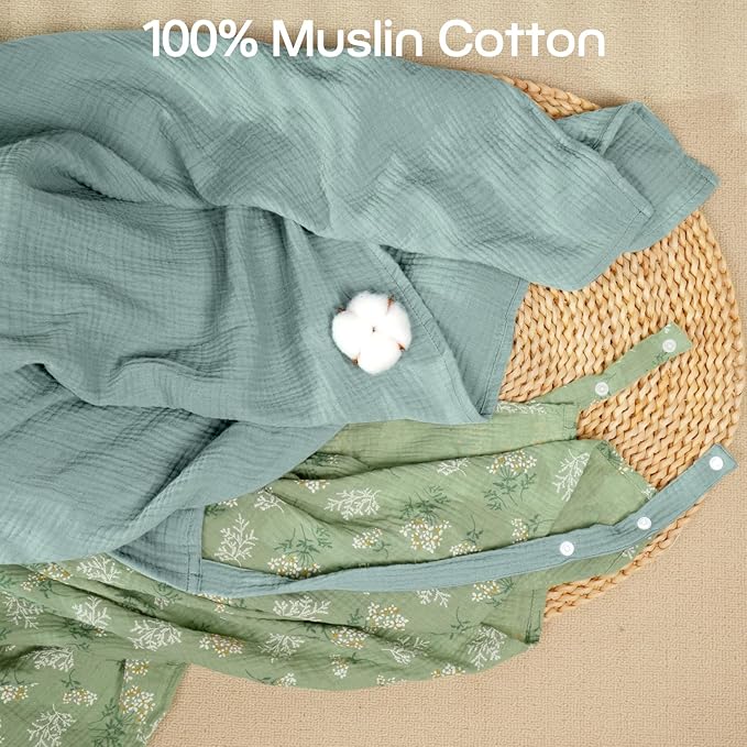 MEXXI Muslin Nursing Cover for Breastfeeding, Breathable Breastfeeding Cover for Women, Lightweight Nursing Blanket with Arch Neckline