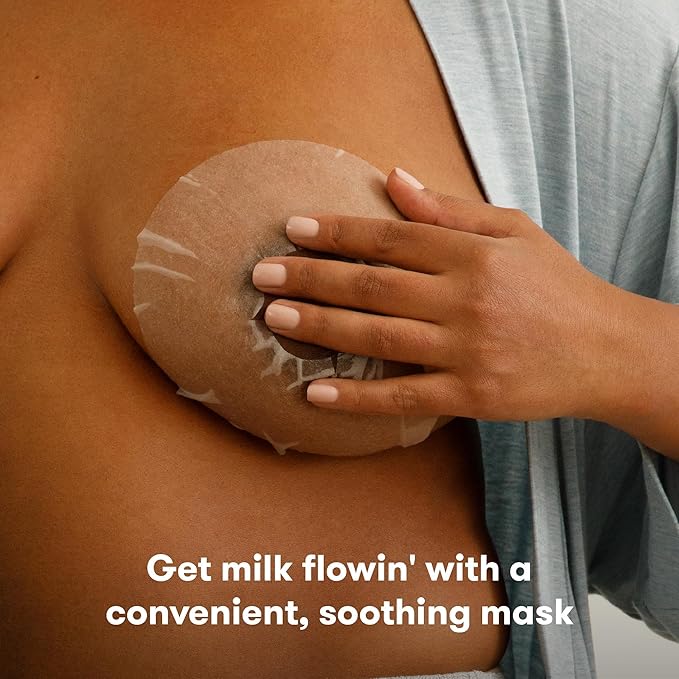 Frida Mom Breast Mask for Lactation Support, Made with Fenugreek & Fennel to Increase Milk Supply, 2 Sheet Masks