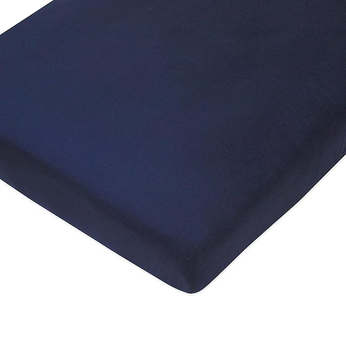 HonestBaby Unisex Baby Organic Cotton Changing Pad Covers (Set of Two) Winter Accessory Set, Compass/Navy, One Size US