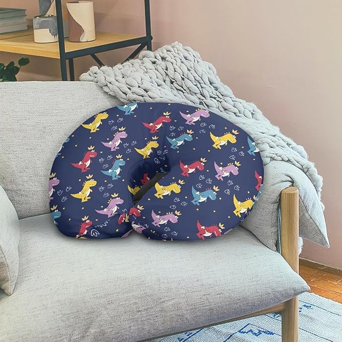 Dinosaur Nursing Pillow Cover Slipcover for Breastfeeding Pillows, Soft and Comfortable Fits On Standard Infant Nursing Pillows Soft Fabric