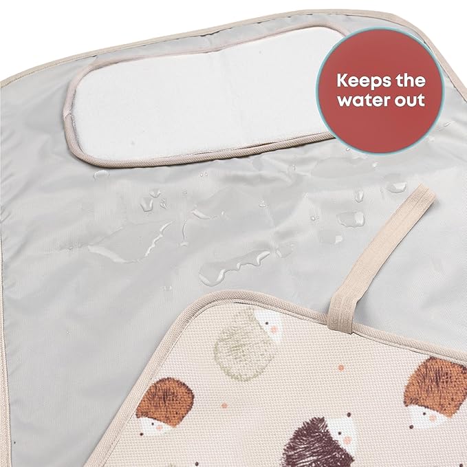 Hamur Home Portable Changing Pad – Waterproof, Washable & Easy Wipe Clean, Foldable Travel Baby Changing Mat for Diaper Bag, Compact & Lightweight, Must-Have for Newborns (Urchin Pattern)