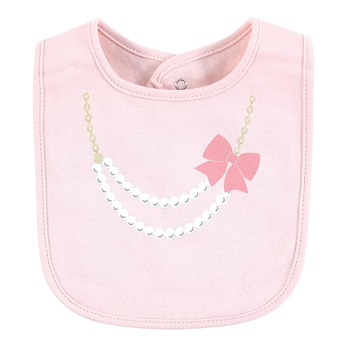Hudson Baby Infant Girl Cotton Bibs, Sassy Cheetah, One Size