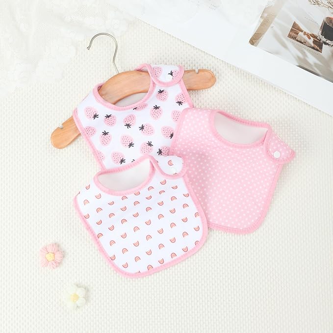 Baby Bibs Soft and Absorbent Organic Cotton Bandana Drool Bibs Set for Boys Girls Newborn 0-36 Months
