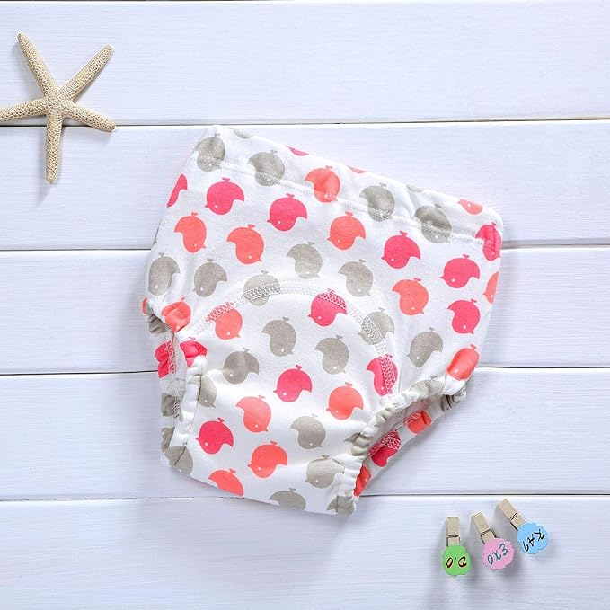 4 Pack Baby Toddler Reusable Toilet Pee Potty Training Pants Cloth Diapers Underwear