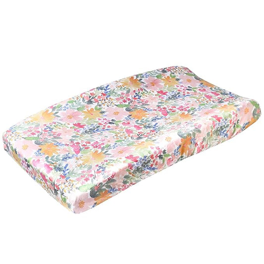 Copper Pearl Premium Knit Changing Pad Cover Soft, Stylish, and Universal Fit for All Standard Diaper Changing Pads, Trendy Design Changing Pad Covers, Lark