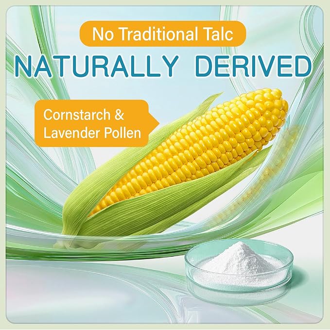 PEGO Cornstarch Baby Powder, Talc-Free,with Zinc Oxide, Aloe Vera & Chamomile, Soothing Skin Care, Hypoallergenic for Delicate Skin and Diaper Rash, for Newborns, Babies or Toddlers -140g