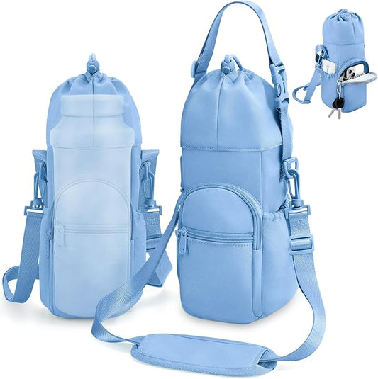 Portable Travel Bag for Breast Milk Cooler, Fits Milk Cooler & Portable BreastMilk Chiller, Leakproof,Insulated & Scratch-Resistant Bottle Carrier with Shoulder Strap & Extra Storage, Blue