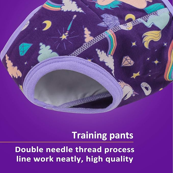 MooMoo Baby 8 Packs Potty Training Pants Cotton Absorbent Training Underwear for Toddler Boy and Girls 2T-9T