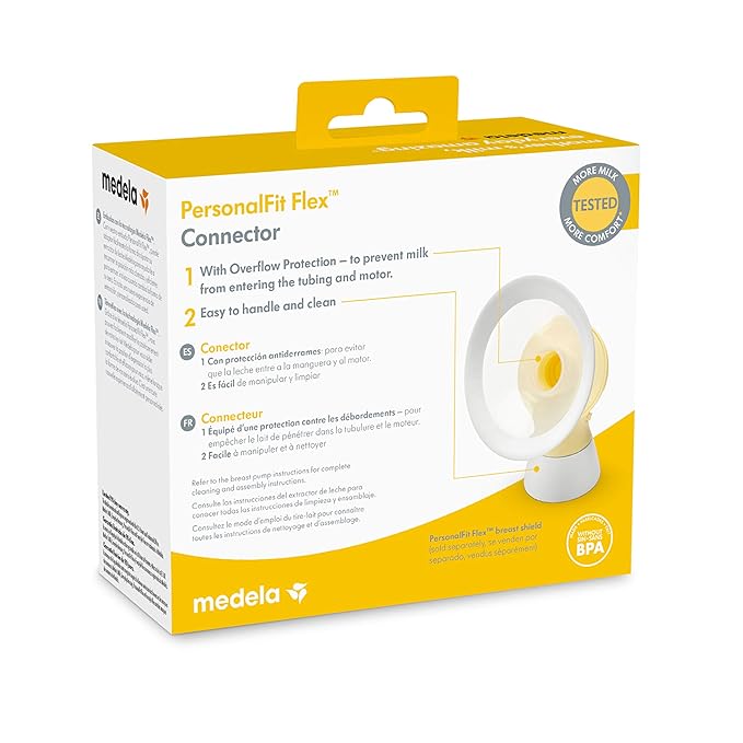 Medela PersonalFit Flex Replacement Connectors, 2 per Pack, Compatible with Freestyle Flex and Pump in Style with MaxFlow Breast Pumps, Authentic Spare Parts
