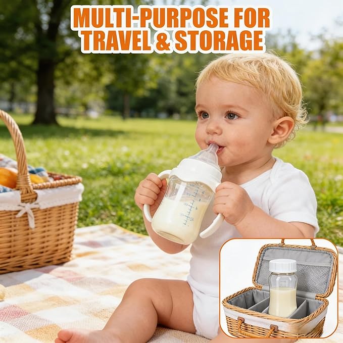 8Pack Baby Bottle Caps Compatible with Evenflo Wide Neck Baby Bottle, Travel and Storage Bottle Lids Replacement, Soft & Safe Bottle Lid (Only Evenflo Wide Neck Baby Bottle)