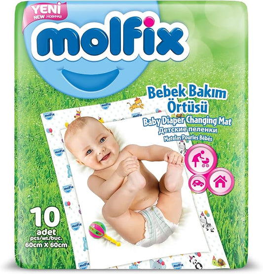 Molfix Disposable Changing Mats, Pack of 10