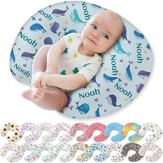 Custom Baby Nursing Pillow Cover Personalized with Name Customized for Boys Girls