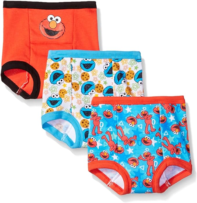 Sesame Street Unisex Toddler Potty Training Pants with Elmo, Cookie Monster and Big Bird with Stickers & Success Chart