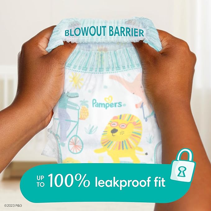 Pampers Pull On Cruisers 360° Fit Disposable Baby Diapers Size 6, 104 Count with Sensitive Water Based Baby Wipes 4X Pop-Top Packs (336 Count)