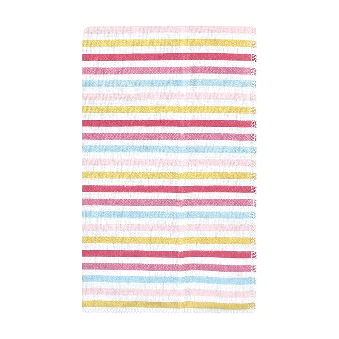 Hudson Baby Unisex Baby Cotton Flannel Burp Cloths, Modern Rainbow, One Size