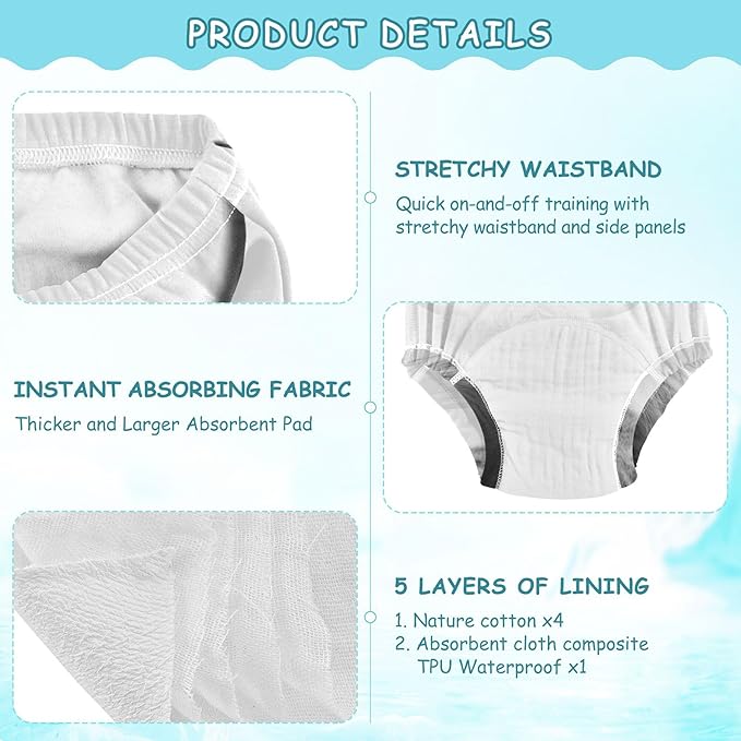 Baby Potty Training Must Haves Pants Leakproof Potty Training Underwear for Infant 5T A Highland Cow Sticking Out Its Tongue