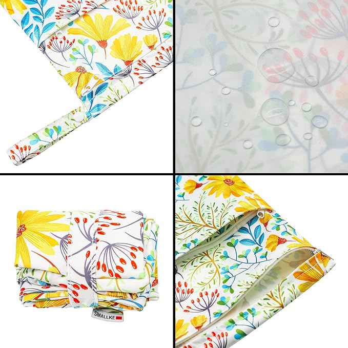 Wet Bag,2 pack Baby Wet Dry Cloth Diaper Bags,Multi-functional Bag,Waterproof Washable, Reusable for Travel, Stroller, Pool,Beach, Wet Swimsuits,Dirty Gym Clothes, Mommy Bag 2WB13