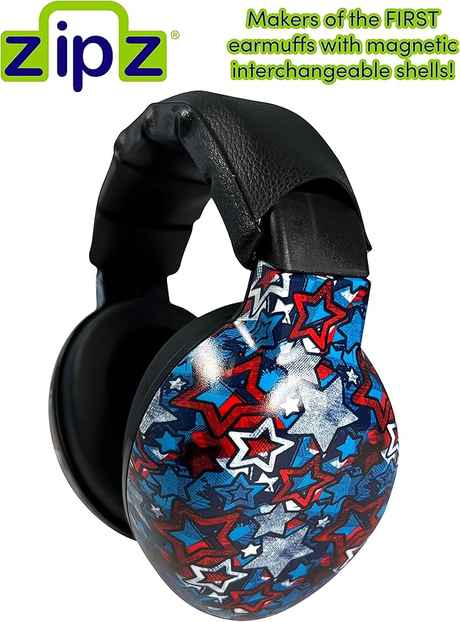 ZIPZ Baby & Toddler Earmuffs - ANSI-Certified Noise Protection, Audiologist-Recommended, Interchangeable Shells (0-4 Yrs)