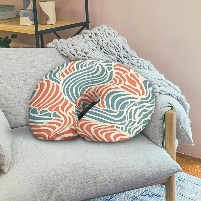 Spiral Stripe Stretchy Nursing Pillow Covers Abstract Line Soft Snug Fits On Infant Nursing Pillow, Aesthetic Art Newborn Feeding Pillow Case, Machine Washable