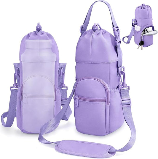 Portable Travel Bag for Breast Milk Cooler, Fits Milk Cooler & Portable BreastMilk Chiller, Leakproof,Insulated & Scratch-Resistant Bottle Carrier with Shoulder Strap & Extra Storage, Purple