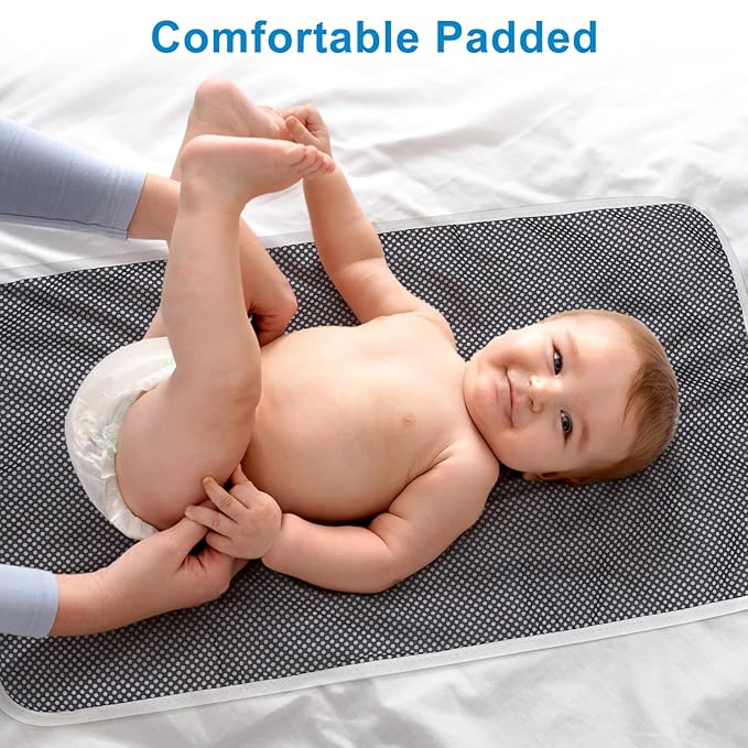 Accmor Portable Diaper Changing Pad, Waterproof Foldable Baby Changing Mat for Travel, Baby Essentials Shower Registry Gifts