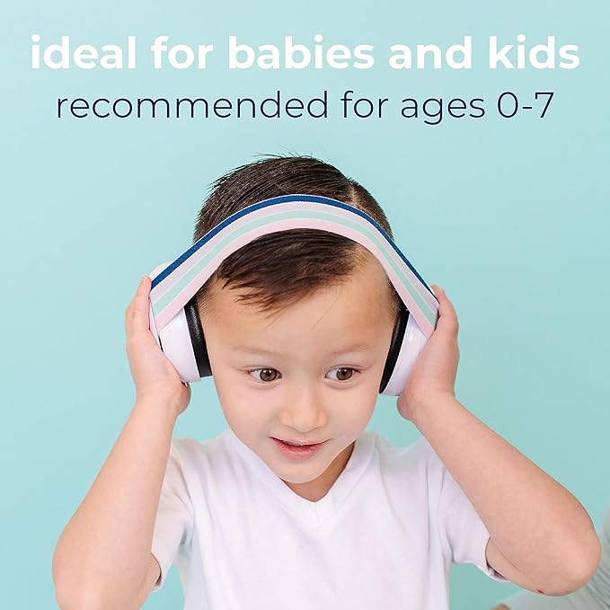 Noise Reduction Baby Headphones - Ear Protection for Babies, Infants & Toddlers - Baby Ear Muffs - Noise Protection Infant Headphones - Baby Ear Protection for Airplanes & Everyday Use