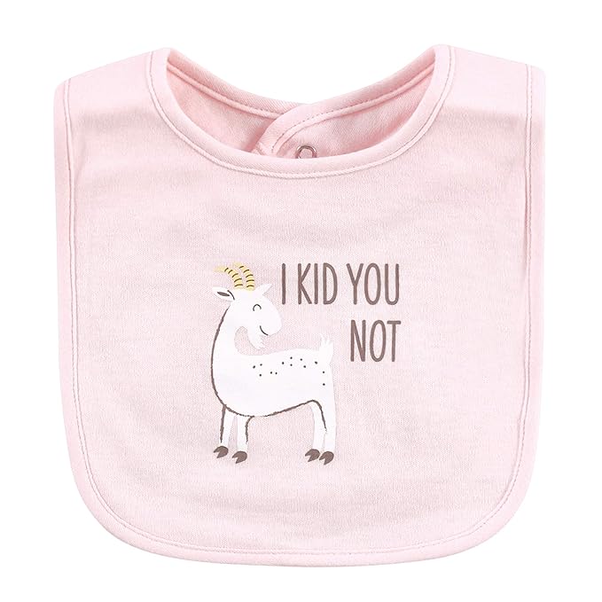 Hudson Baby Unisex Baby Cotton Bibs, Hogs And Kisses, One Size