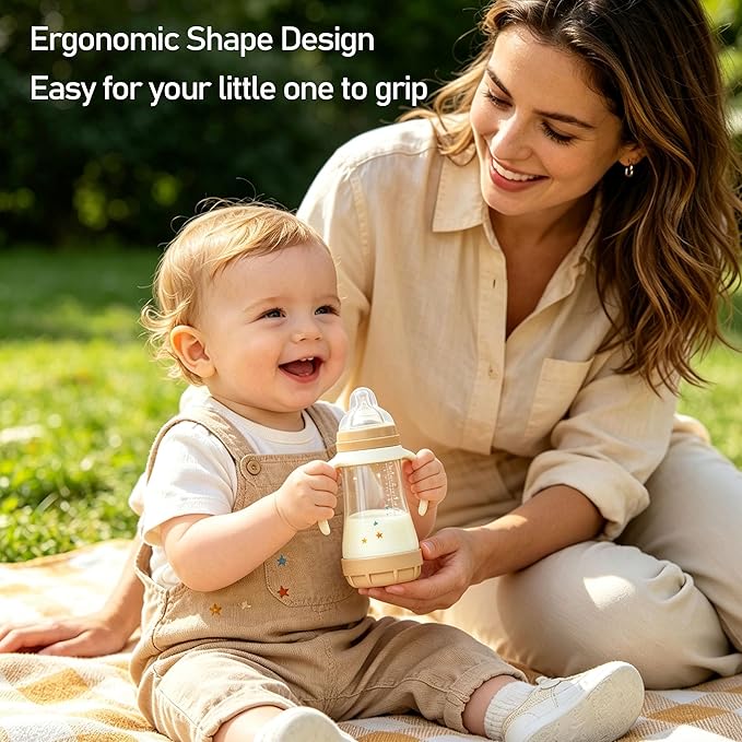 6Pack Baby Handles for MAM Bottles, Ergonomic Non-Slip Bottle Grips for Self-Feeding, Fits MAM Bottle 5oz, 9oz & 11oz, BPA-Free Trainer Accessories