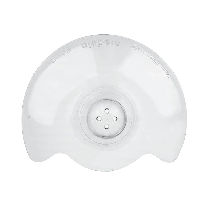 Medela Contact Nipple Shield for Breastfeeding, Large 24mm Nippleshield, for Latch Difficulties or Flat or Inverted Nipples, Made Without BPA