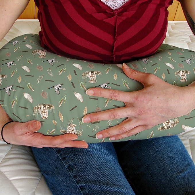 Duck Hunting Hunter Baby Nursing Pillow Covers for Boy Girl Flying Mallard Ducks Dog Reef Feathers Nursery Pillowcase for Breastfeeding Pillows Soft Stretchy Wild Bird Slipcovers for Newborn Infant