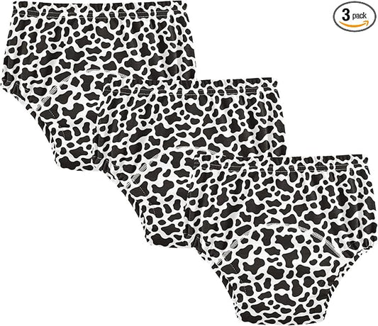 Baby Boys Training Underwear Leakproof Boxer Briefs Underwear for Toddler 4T Simple Cow Print Pattern