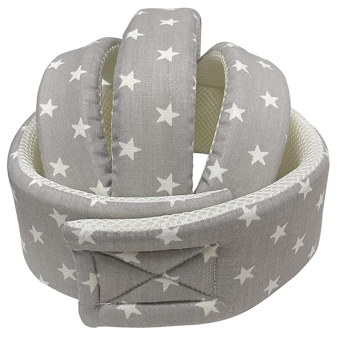 Baby Helmet Toddler Children Headguard Infant Head Cushion Protective Harnesses Cap Soft Adjustable Kid Hat Head Protector (Gray Star)