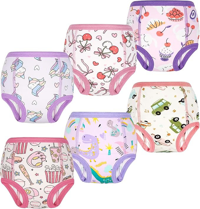 MooMoo Baby Training Underwear for Boys and Girls Absorbent Toddler Training Pants for Girs 2T-7T