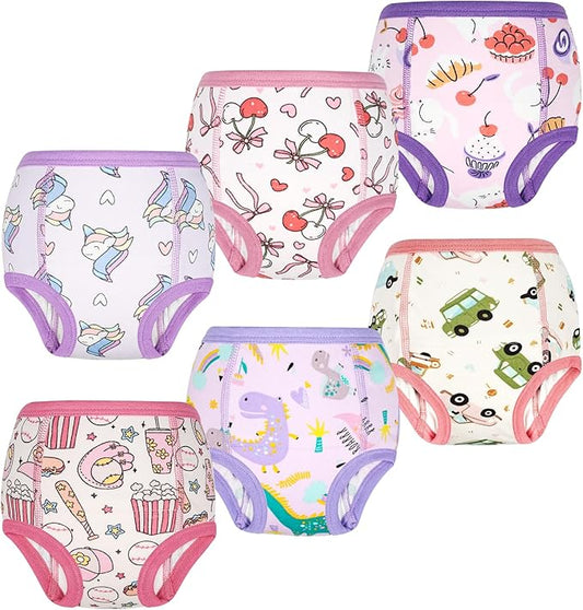 MooMoo Baby Training Underwear for Boys and Girls Absorbent Toddler Training Pants for Girs 2T-7T