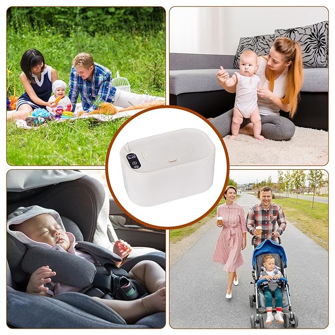 Baby Wipe Warmer - Baby Wet Wipes Dispenser, Portable Large Capacity Wipes Dispenser, USB Wipe Warmer Container | Adjustable Wipe Heater Constant Temperature Diaper Wipe Warmer for Car Home