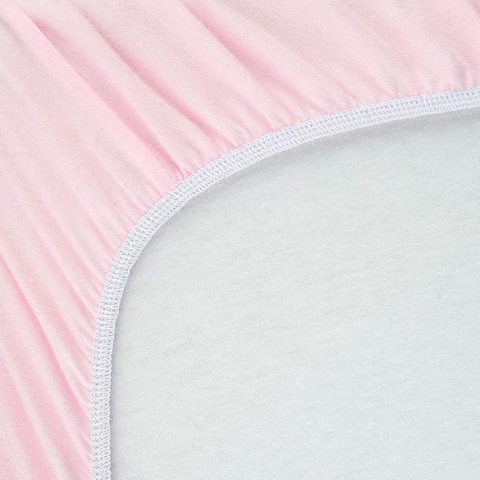 SheetWorld Fitted Baby Bassinet Sheet fits Dream On Me Traveler Portable Bassinet 19 x 32, 100% Cotton Jersey, Hypoallergenic, Butter Soft, Baby Pink, Made in USA
