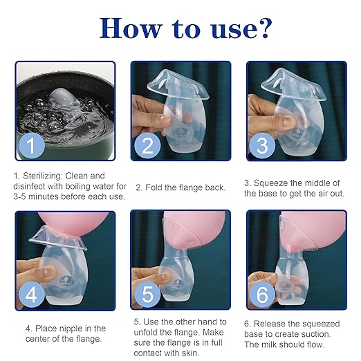 Deluxe Manual Silicone Breast Pump and No Contact Forehead Thermometer for Babies and Adults | Bundle Pack