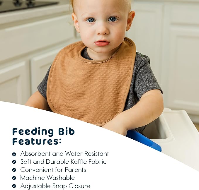 Tiny Twinkle Baby Feeding Bibs - Waterproof and Absorbent Infant Drool and Feeding Baby Bibs