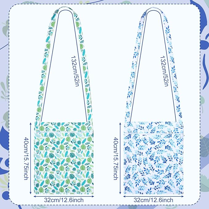 Shinylin 2 Pcs Crossbody Wet Dry Bags for Swimsuit, Waterproof Travel Wet Bags with Zipper and Strap Reusable Baby Cloth Diaper Tote Bag for Bathing Beach Pool Daycare Gym Yoga Dirty Clothes