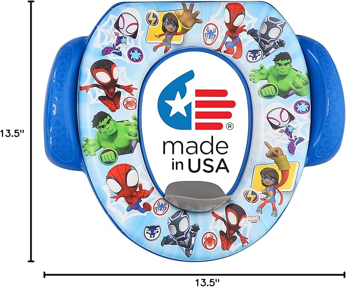 Spidey and His Amazing Friends "Team Up" Soft Potty Seat and Potty Training Seat - Soft Cushion,Baby-Potty Training,Safe,Easy to Clean,(Pack of 4)