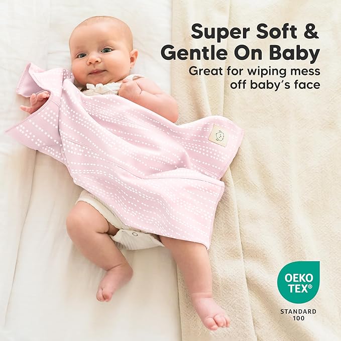 Organic Burp Cloths Baby Boy, Girl - 6-Pack Large 100% Cotton Burping Cloths for Babies, Spit Up Rags, Super Absorbent, Ultra Soft Newborn Rag, Gender Neutral, Machine Washable, Durable (Sweet Charm)