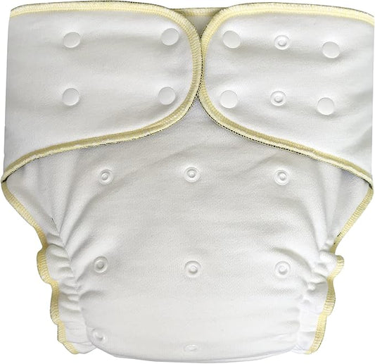 Adult Fitted Cloth Diaper: Incontinence Special Needs Washable Protective Briefs for Women and Men (Fitted Diaper, Medium)
