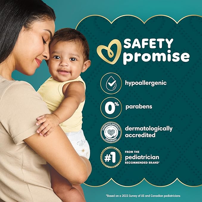 Pampers Gift Set, Disposable Diapers, Sensitive Wipes, & Milestone Gifts