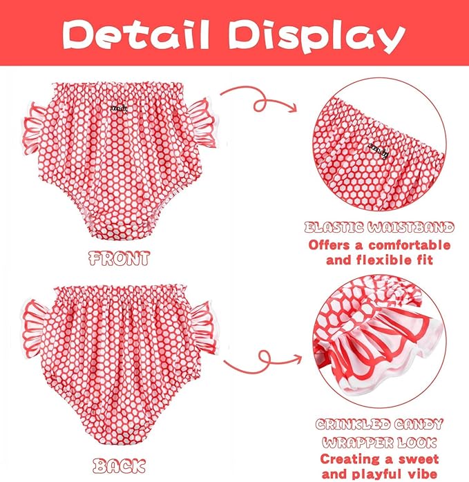 Landofgenie Diaper Cover for Adults Reusable & Washable with Elastic Waist Unisex Adult Diaper Cover Shorts - Candy