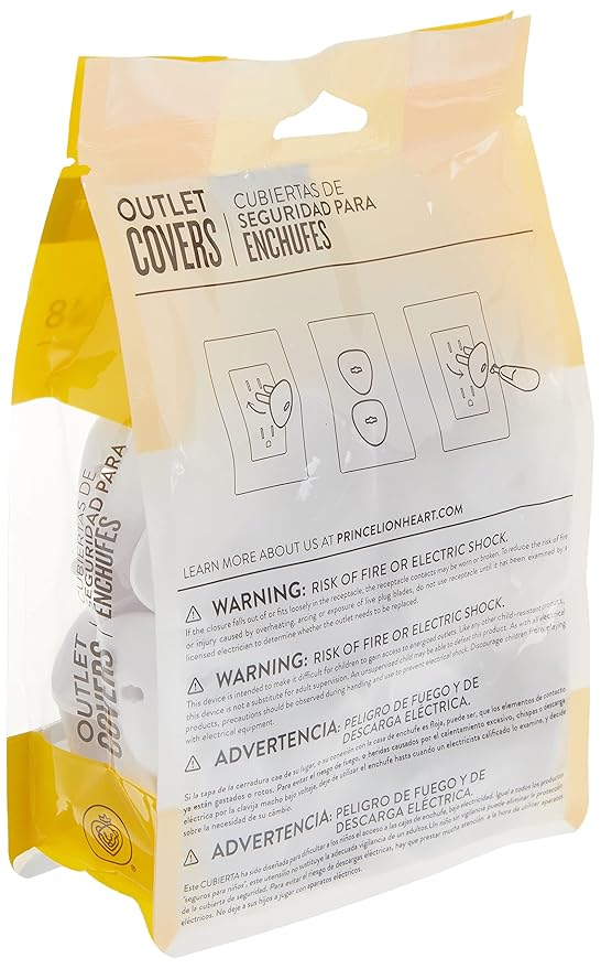 Prince Lionheart Outlet Covers Safety Locks, 48 Count