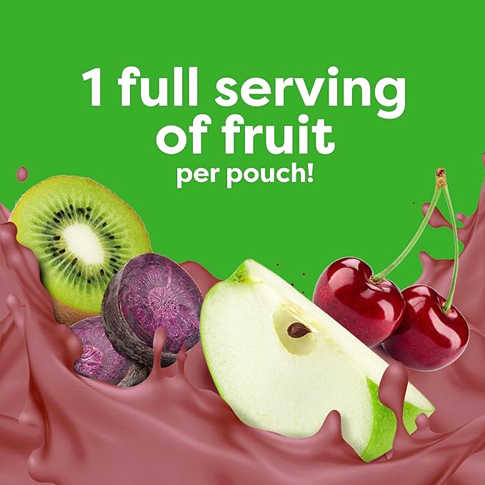Beech-Nut Toddler Smoothies with Prebiotics, Apple Cherry Kiwi Purple Carrot & Yogurt Baby & Toddler Food Pouches, 3.5 oz (12 Pack)