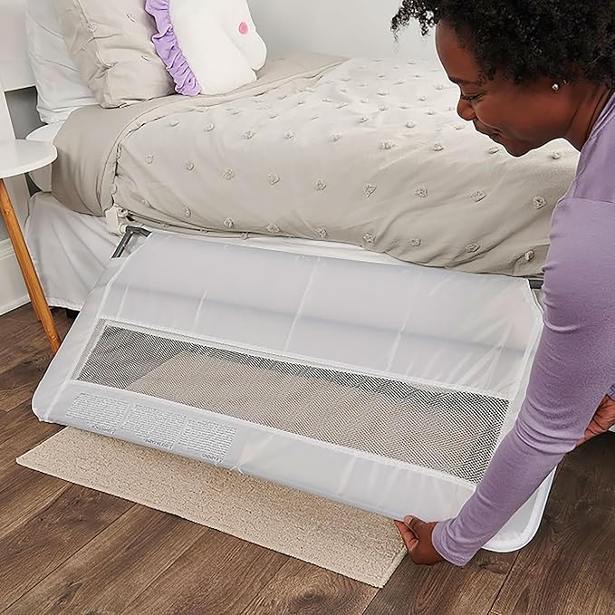 Regalo Swing Down Toddler Bed Rail Guard, NO Tools Required, Bed Rail for Toddlers with Patented Gap Guard, Toddler Bed Rail, Fits Twin, Full & Queen Beds, Bed Safety Rail for Kids Bed, 43” Long